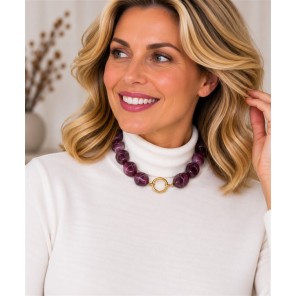 Bijoux Ketting grote kralen 8123401 paars Bijoux Ketting grote kralen 8123401 paars